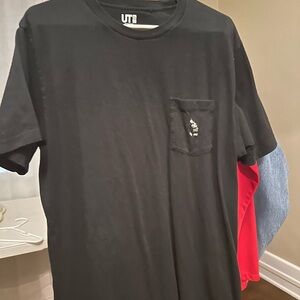 Uniqlo Disney Mickey Black Men's T-Shirt